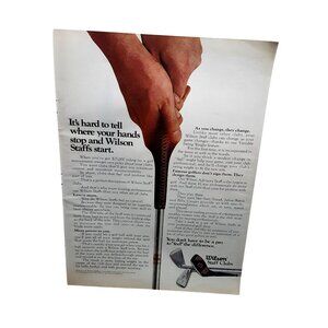 1973 Wilson Staff Irons Golf Ad Vintage PGA Style Print